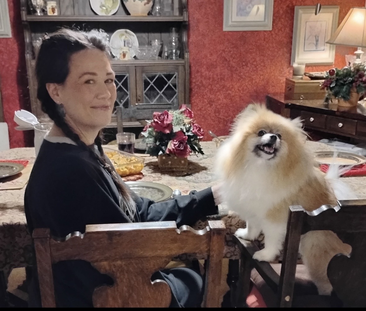 a girl and her dog